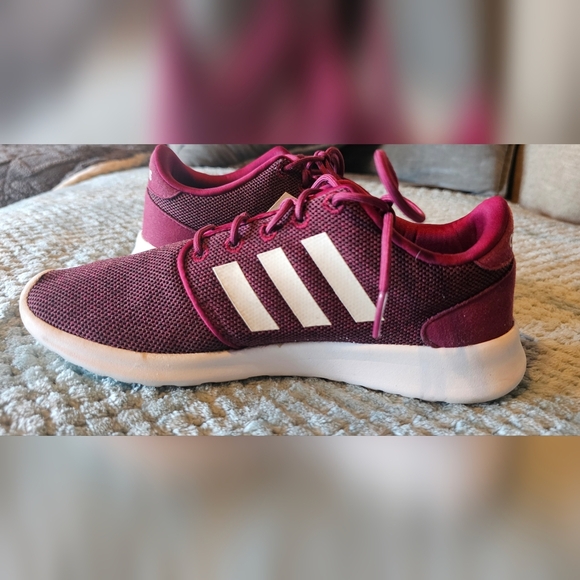 adidas Shoes - Adidas Cloudfoam Lite Racer Sneakers Burgundy/White Women’s Size 7